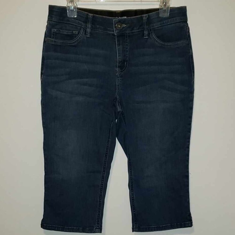 Liz Claiborne Sara Crop Mid-Rise Stretch Jean Capri Size 10 Petite